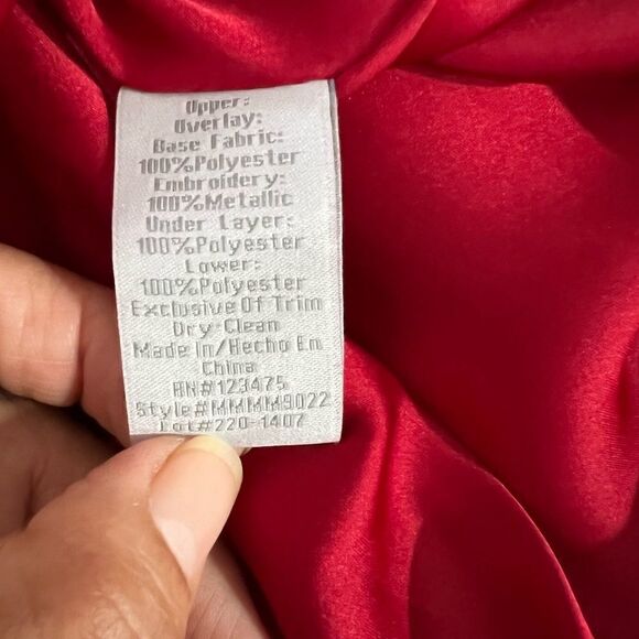NWT!Pearl of Marchesa Red/Purple Beaded Embroidered Tulle Prom Party Dress Sz 4 - Picture 13 of 15